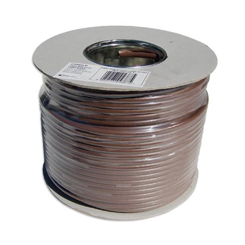 RG6 Coax Aerial Cable 100 Metres in Brown