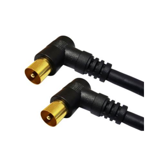 Right Angled Male to Male TV coax Cable