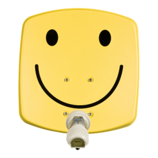 Happy Smiley face satellite dish